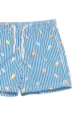 Costume d amare a righe bianco e blu SAINT BARTH KIDS | JEA000402615L